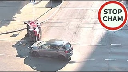 Wypadek z lądowaniem na boku - Łódź #1551 Wasze Filmy