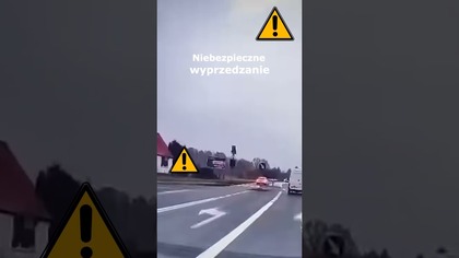 Niebezpieczne wyprzedzanie na czołówkę i pod prąd #shorts #rikordwidjo