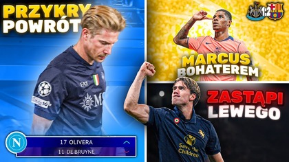 ZERO LITOŚCI Conte ZDJAŁ de Beuyne po 25 minutach! Rashford BOHATEREM Barcelony! Vlahovic ZASTĄPI L