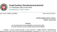 Wniosek do Posłów i Senatorów RP w sprawie Decyzji UE 2020/2053 (opublikowany 25. 03. 2021. ) ucidk.