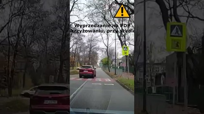 Wyprzedzanie na przejściu dla pieszych przy szkole #shorts #rikordwidjo