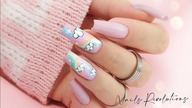 Rainbow nails art tutorial step by step / Allepaznokcie Molly Lac