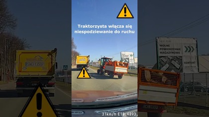 Traktorzysta włącza się niespodziewanie do ruchu #shorts #rikordwidjo