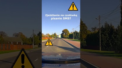 Zjeżdżanie z pasa na czołówkę - pisanie SMS?? #shorts #rikordwidjo