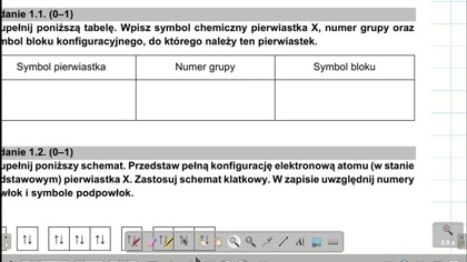 Konfigurację elektronową dwudodatniego kationu pierwiastka X przedstawia zapis: [Ar]3d10.  ZADANIE 1 CKE 2021 PR&Oacute;BNY(MARZEC)