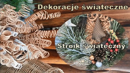 Stroik świąteczny na drzwi