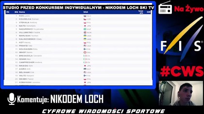 PUCHAR ŚWIATA W KLINGENTHAL - NA ŻYWO - KONKURS INDYWIDUALNY - GODZ.  16:00 - 09. 12. 2023r.