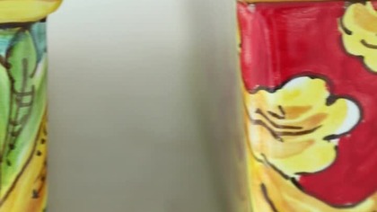 Ręcznie malowane doniczki włoskie | Vaso di acanto & antico
