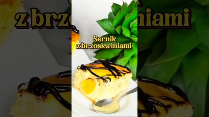 Puszysty SERNIK Z BRZOSKWINIAMI #shorts # sernik #brzoskwinie #święta #wielkanoc #przepis