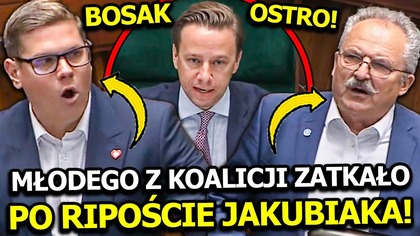 POSŁA KOALICJI AŻ ZATKAŁO GDY USŁYSZAŁ MOCNĄ RIPOSTĘ MARKA JAKUBIAKA! MARSZAŁEK BOSAK W PUNKT!