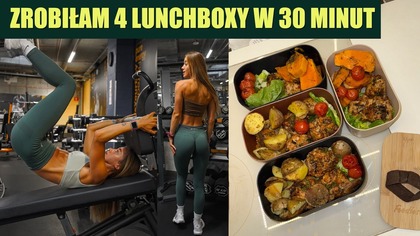 VLOG - dzień jedzenia/ mocny trening/ robię lunchboxy