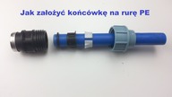Jak połączyć niebieską rurę PE do wody złączkami skręcanymi