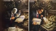 Złapany na gorącym uczynku.  Słaby polityk sięga po pożyczki.  Odpowiedzialny szuka oszczędności.
