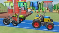 Colorful Tractors That is Match the Right Cabs to the Tractors and other Vehicles in Fairy Tales
