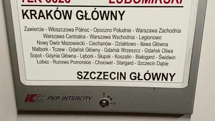 TLK 3828 Lubomirski Kraków Główny - Szczecin Główny - prowadzony przez Newag EU160-069- bez opóźnień