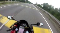 Honda CBR600RR roundabout close call