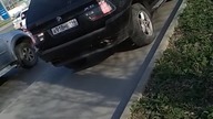 Rowerzysta kontra idiota w BMW