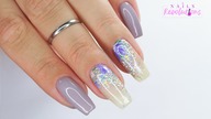 Violet flowers nails art tutorial / Allepaznokcie / Molly Lac
