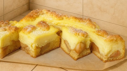 Szarlotka z Budyniem i Jabłkami  prosty i sprawdzony przepis!