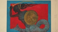 Rysunek Wiesława MAJCHRZAKA (1929-2011) pt.  [syrenka warszawska] z ok.  1981 r.