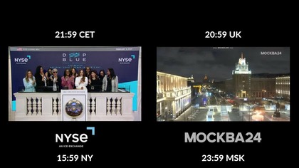 Moscow 24 (Russia) - Sign-Off after maintenance break + NYSE (USA) - Closing Bell (05/06. 02. 2024)