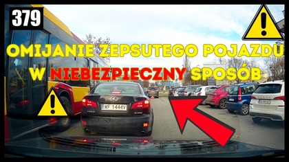 Kierowca MPK omija w niebezpieczny sposób korek