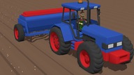 Super:) Blue #Tractor it Sows Grain | The farmer is working | Rolnik Pracuje - cartoon animation