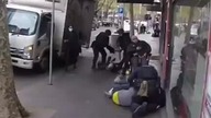 Australia.  Policja brutalnie zatrzymuje protestujących przeciwko obostrzeniom