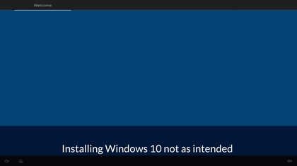 Installing Windows 10 the unintended way