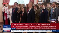 TVP Info - Akcja Szkoła do Hymnu (105.  rocznica odzyskania niepodległości) (10. 11. 2023)