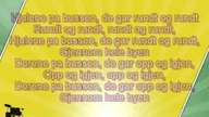 Barn karaoke Hjulene pa bussen, de gar rundt og rundt nokkel F