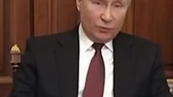 Fragment porannego orędzia Putina, w którym ogłosił przeprowadzenie specjalnej operacji wojskowej