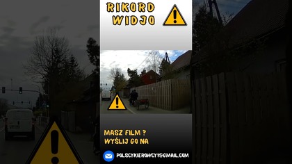 Szok! Motorkiem z przyczepką po chodniku! #shorts #rikordwidjo