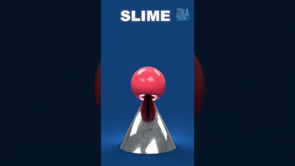 Metal cone vs glass & slime & metal & stone ball