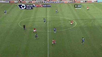Premier League sezon 2009/2010 Wigan 0-3 Man Utd Rooney