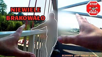 Pijany stał na krawędzi mostu w Lublinie.  Policjanci uratowali niedoszłego skoczka.  STOP PIRAT