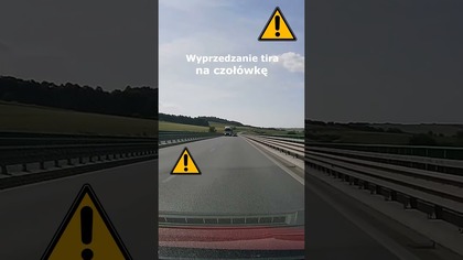 Wyprzedzanie tira na czołówkę #shorts #rikordwidjo