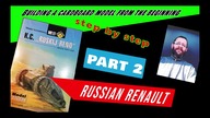  Rosyjski czołg Renault tank cardboard model step by step 2 # 2