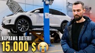 Koszt naprawy BATERII W TESLI MODEL X Kupiliśmy uszkodzoną Tesle... Czy to się opłaciło? Odcinek 3/3