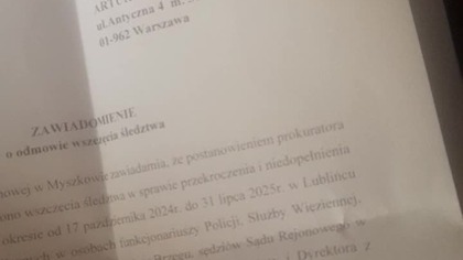 skandal.  nie chcący wszcząć postepowania.  będziemy się odwoływać.