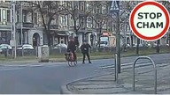 Kolizja rowerzysty z pieszym na przejściu #1022 Wasze Filmy