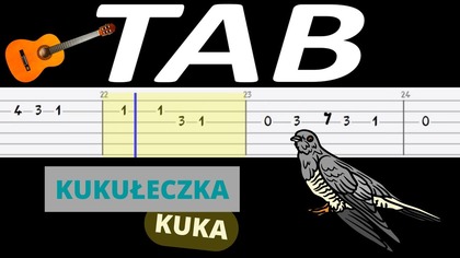 Kukułeczka kuka - melodia TAB (gitara)  TABY I NUTY W OPISIE 