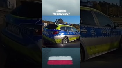 Policja wymusza pierwszeństwo sprawiedliwość?  #polscykierowcy #wypadek #crash