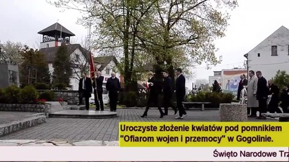 3 Maja - Uroczyste złożenie kwiatów w Gogolinie.