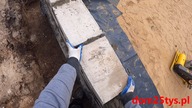 MUROWANIE ŚCIAN FUNDAMENTOWYCH Z BLOCZKÓW | DARMOWA BUDOWA DOMU ODC 4 #domza25tysięcy