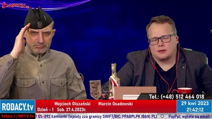 Sobota 29. 4. 2023.  Sobota Wojciech Olszański na wolności.
