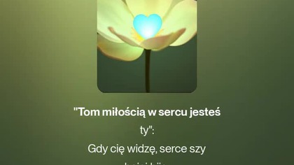 Tom miłością w sercu jesteś ty