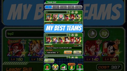 M TOP 6 TEAMS DBZ DOKKAN BATTLE NOVEMBER 2025