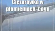 Ciężarówka w płomieniach.  Z ogniem walczyło kilka zastępów straży pożarnej