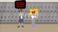 Ash Ketchum. EXE and Evil Coco Bandicoot Gamble At School/Grounded